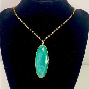 NWT 14th & Union Wire Wrapped Stone Pendant Necklace